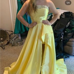 Sherri Hill Yellow Prom Dress